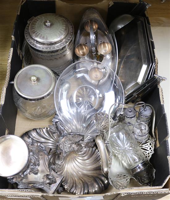 A quantity of silver plated wares